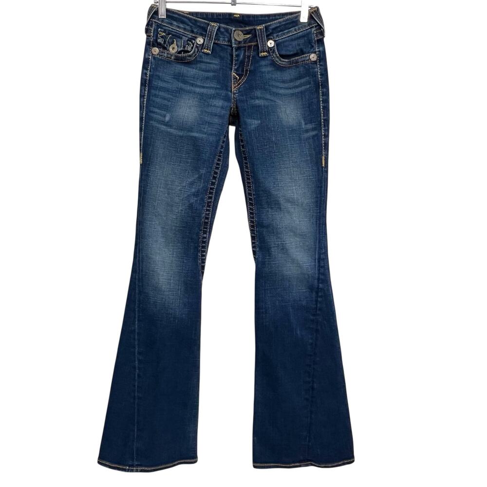 True Religion Flare Jeans Womens 28 Low Rise Made In USA